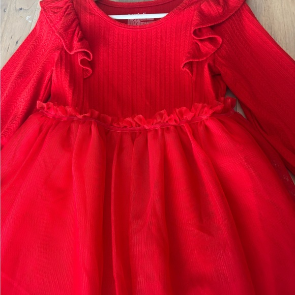Cat & Jack Vibrant Red Ruffle Dress - Picture 2 of 3